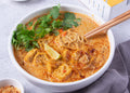 Laksa Noodle Soup with Soybean Spaghetti