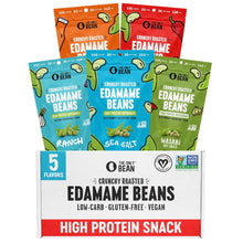 Load image into Gallery viewer, The Only Bean - Crunchy Roasted Edamame Beans (Variety) - Keto Snack, High Protein, Healthy Snacks, Low Carb, Gluten-Free & Vegan (4.0oz) (5 Pack)