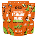 The Only Bean - Crunchy Roasted Edamame Beans (Buffalo) - Keto Snack, High Protein, Healthy Snacks, Low Carb, Gluten-Free & Vegan (4.0oz) (3 Pack)