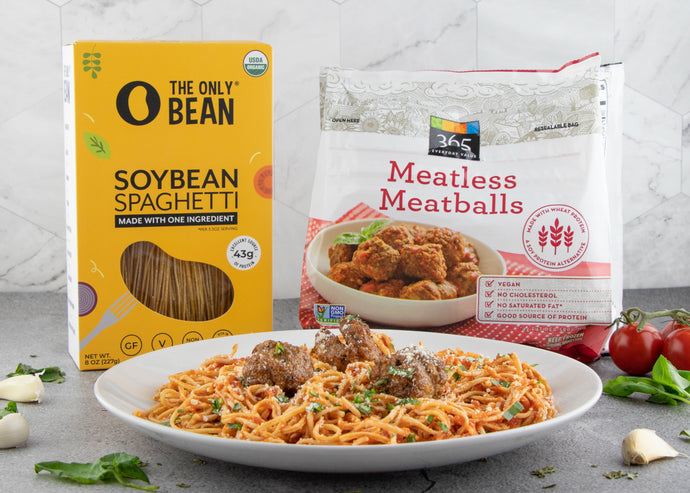 Soybean Spaghetti with Meatless Meatballs