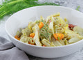 Roasted Fennel and Artichoke Edamame Pasta Salad