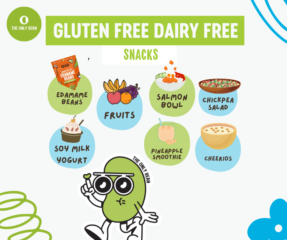 Gluten free dairy free snacks - Store bought and recipes by The Only Bean