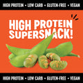The Only Bean - Crunchy Roasted Edamame Beans (Buffalo) - Keto Snack, High Protein, Healthy Snacks, Low Carb, Gluten-Free & Vegan (0.9oz) (10 Pack)