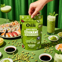 Load image into Gallery viewer, The Only Bean - Crunchy Roasted Edamame Beans (Wasabi Soy Sauce) - Keto Snack, High Protein, Healthy Snacks, Low Carb, Gluten-Free &amp; Vegan (4.0oz) (3 Pack)
