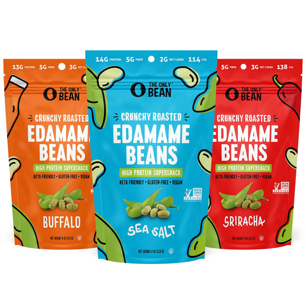 edamame...＊ Crunchy Roasted Edamame Bean Snack - Variety Pack | The Only