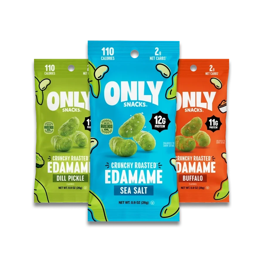Crunchy roasted edamame snack pack
